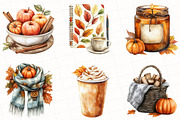 Cozy Autumn Pumpkin Clipart, an Illustration by OK Design (Thumbnail 2 of 5)