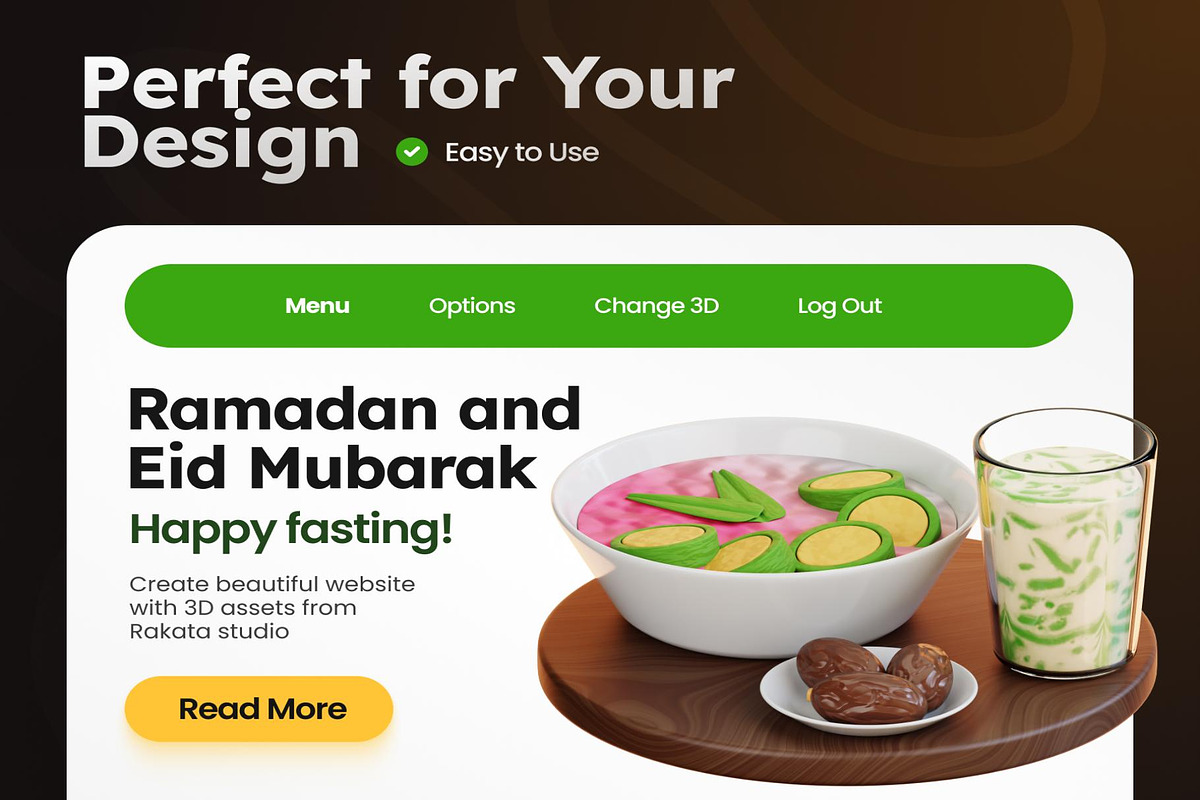 3D Ramadan and Eid Mubarak, an Object 3D Model by Creative Perspective (Photo 4 of 6)