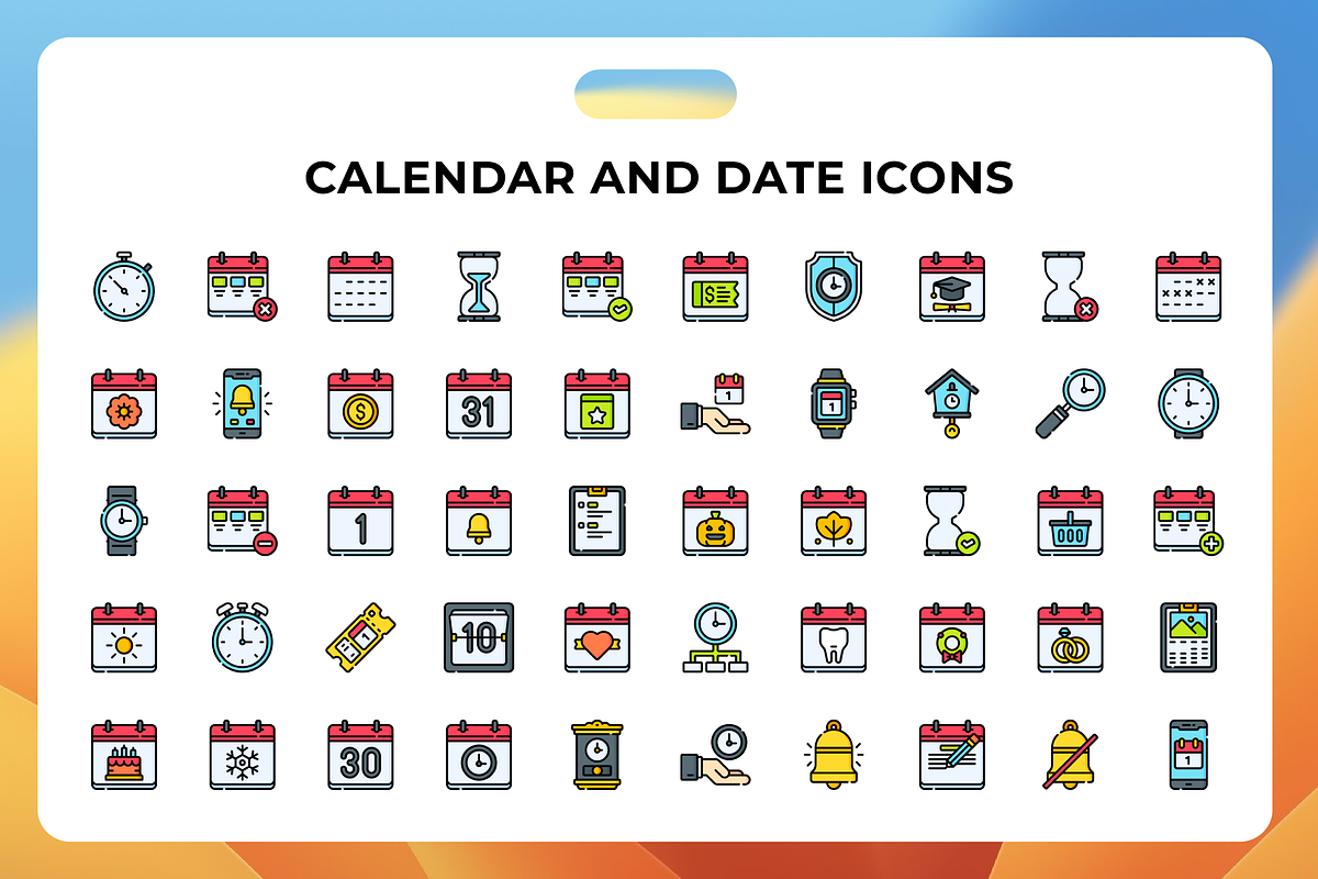 Calendar And Date Icons, a Duotone Icon by Wencory (Photo 1 of 3)