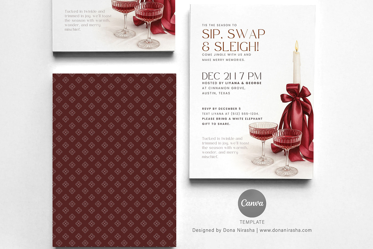 Christmas Invite Canva Temp - 28, a Marketing Template by BloomToLife By Dona (Photo 2 of 5)