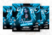 Electric Flow Party flyer Design, a Flyer Template by Shajib Shikder (Thumbnail 2 of 2)