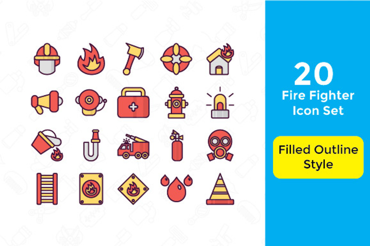 20 FireFighter Icon With 3 Styles, a Duotone Icon by Rudez Studio (Photo 4 of 4)