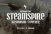 Steamspire - Steampunk Font, a Serif Font by HipFonts (Thumbnail 1 of 9)