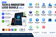 22 Modern Technology Logo Bundle, a Branding & Logo Template by Design_Planet (Thumbnail 1 of 7)