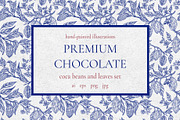 Cocoa leaves&beans vector clipart, an Illustration by Lidia's watercolor world (Thumbnail 1 of 6)