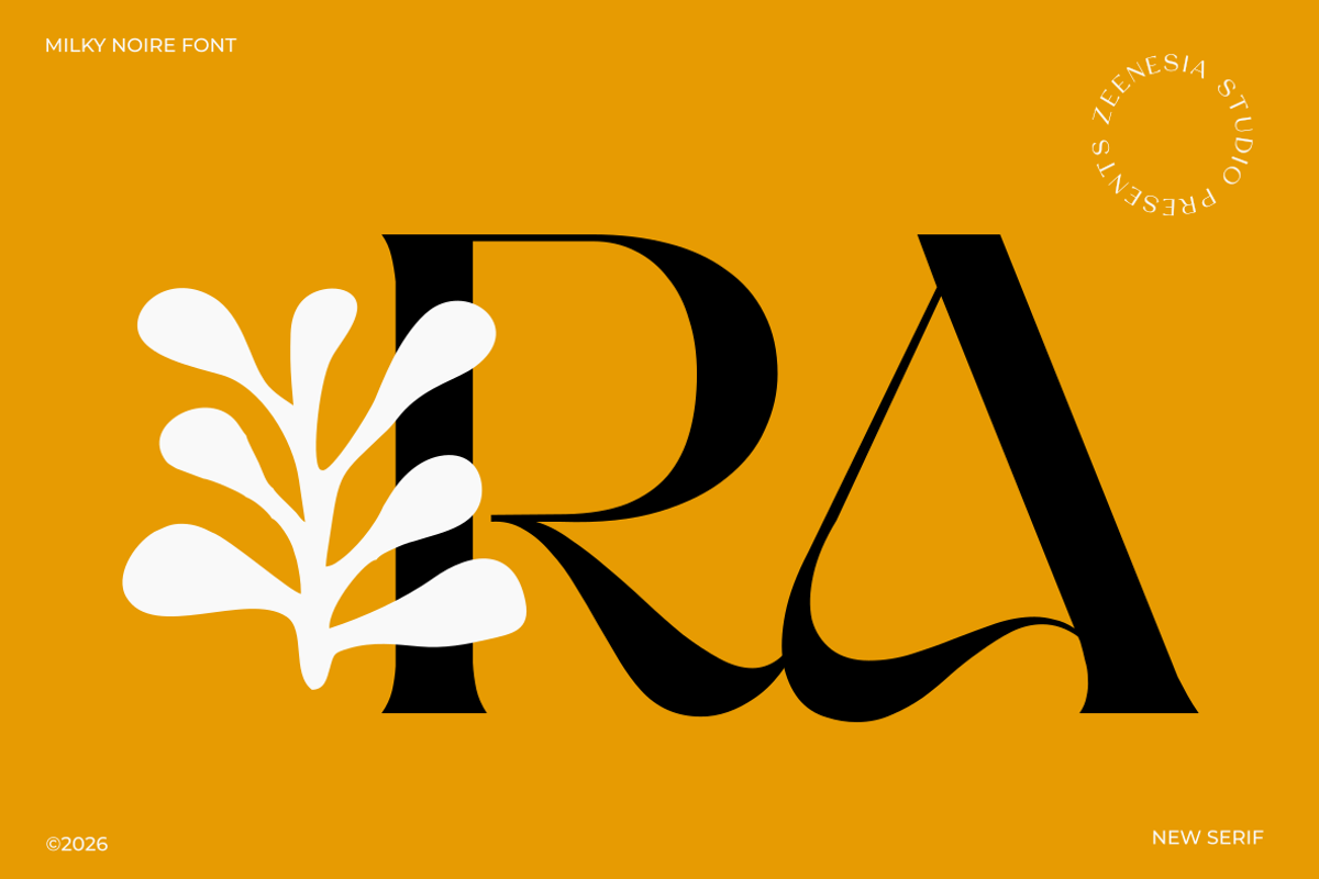 Milky Noire, a Serif Font by zeenesia (Photo 6 of 14)
