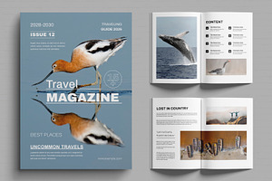 Travel Magazine Layout, a Magazine Template by MightyDesign