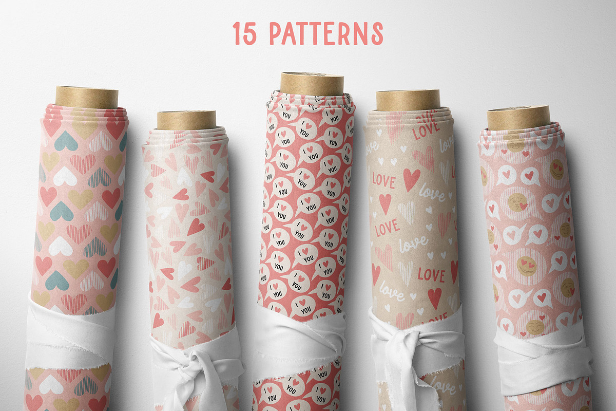 Happy Valentine's day heart bundle, a Pattern Graphic by RevolutionizZed (Photo 5 of 13)