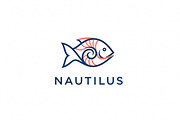 Nautilus Fish Logo, a Branding & Logo Template by Logocreative (Thumbnail 1 of 2)