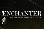 Enchanter Deluxe Modern Art Font, a Serif Font by Cloverons (Thumbnail 1 of 9)