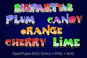 color font BigPartyO3, a Font by glukfonts (Thumbnail 2 of 7)