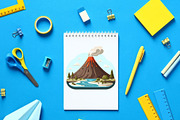 Volcano Clipart Pack PNG Graphics, an Education Illustration by QM_ART (Thumbnail 6 of 7)