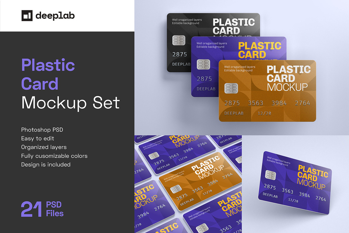 Plastic Card Mockup | Credit Card, a Print Template by Deeplab (Photo 1 of 26)
