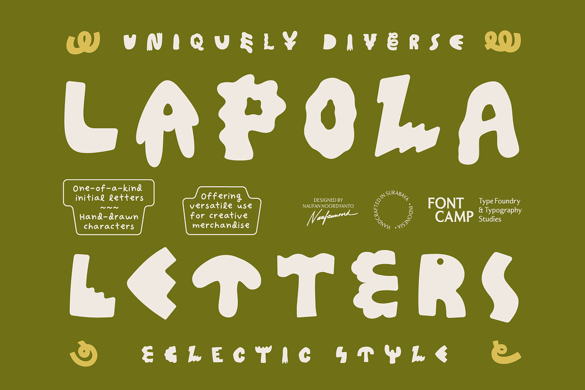 Lapola Letters, a Symbol Font by Fontcamp Type Foundry (Photo 1 of 11)