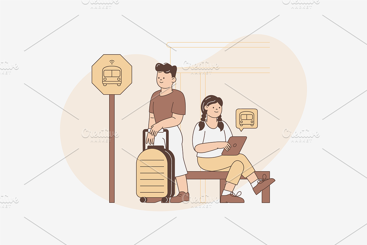 Public Transport Illustration, an Object Graphic by Jump Studio (Photo 13 of 14)