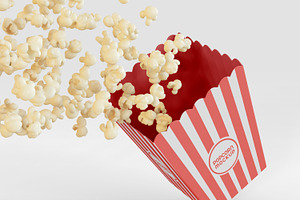 cinema popcorn Mockup, a Cups & Container Mockup by Mego-studio