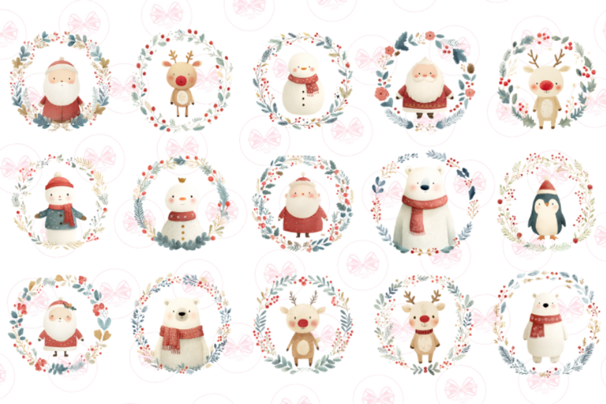 Christmas Wreath Illustrations Clipa, an Illustration by Markicha Art (Photo 5 of 6)