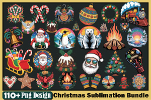 Chritmas Sublimation Bundle Png