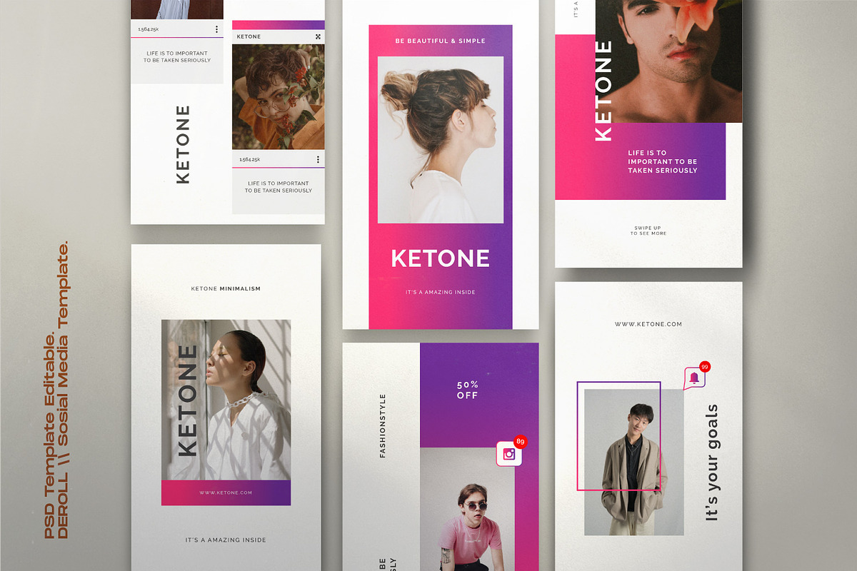 KETONE - Social Media KIT Bundle, a Social Media Template by Dirtytemp Studio (Photo 3 of 14)