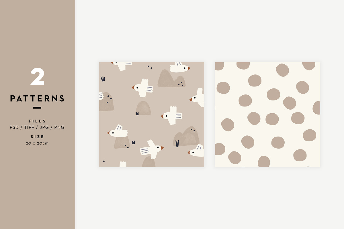 COMBO BIRDS, a Pattern Graphic by Muriel Petitpattern (Photo 2 of 3)