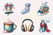 Chilly Christmas Day Clipart, an Illustration by CreationArt (Thumbnail 3 of 5)