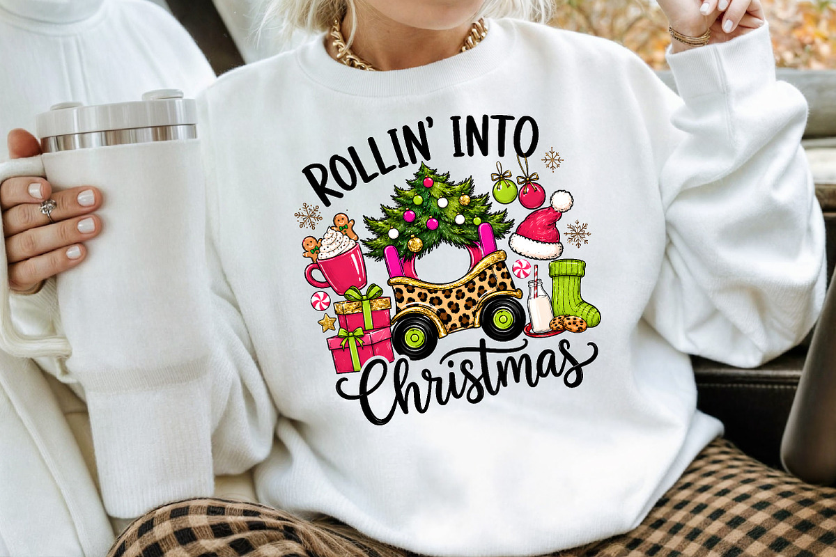Rollin Into Christmas Golf Cart PNG, a Seasonal Illustration by Creative Art (Photo 3 of 3)