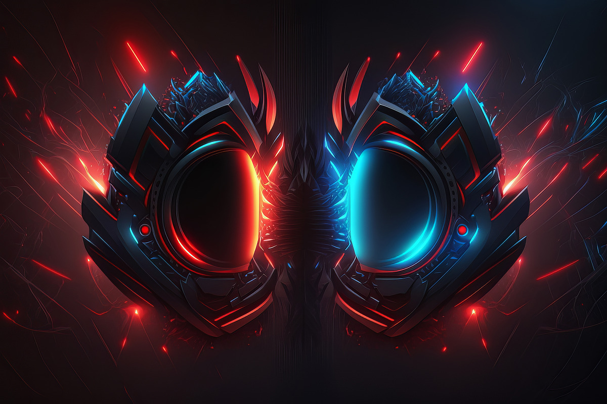 Red and Blue Futuristic Backgrounds, a Background Graphic by Bilgep_design (Photo 11 of 17)