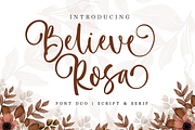 Believe Rosa - Font Duo, a Script Font by Silverdav (Thumbnail 1 of 11)