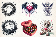 Creepy Valentine’s Sublimation Clipa, an Illustration by CreationArt (Thumbnail 3 of 5)