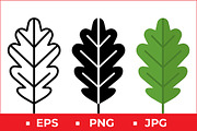 Leaf Vector Icons, a Solid Icon by Artonix (Thumbnail 1 of 2)