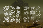 Set of wood, planks, and timber, an Outline Icon by Artha Design Studio (Thumbnail 1 of 2)