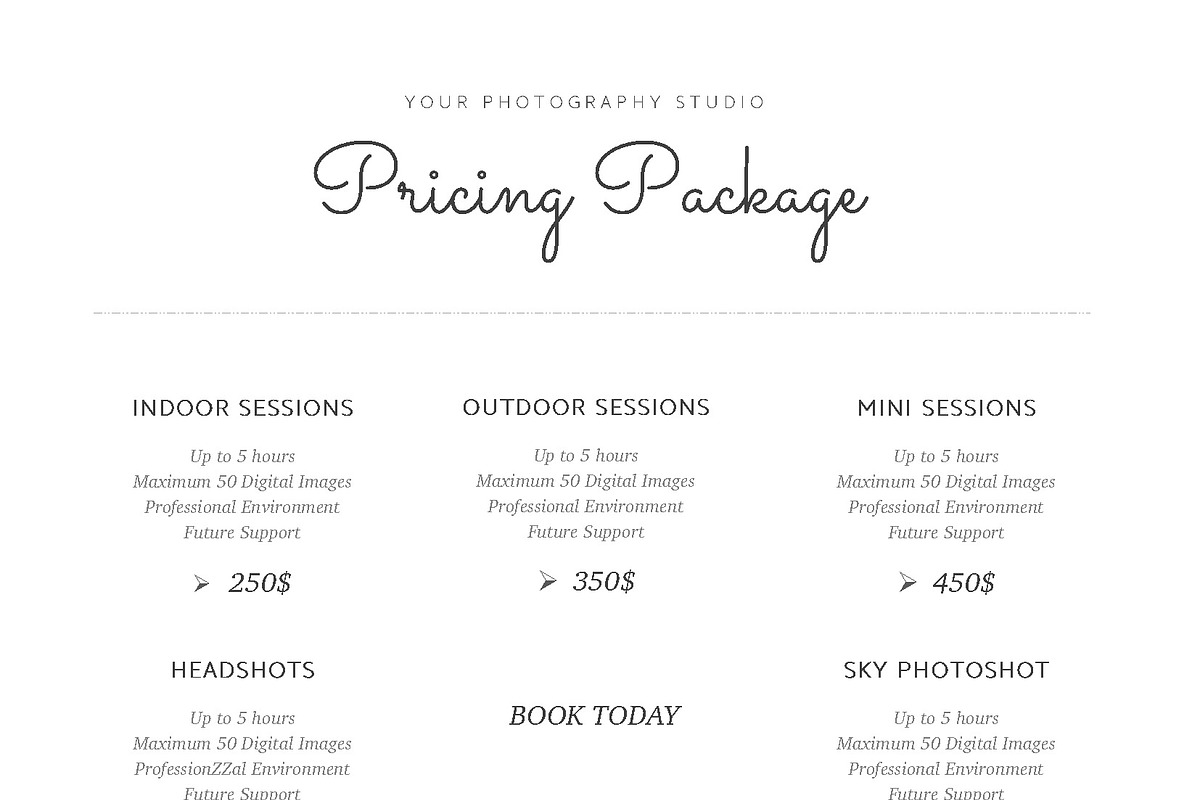 Pricing List, a Flyer Template by ARP Creation (Photo 2 of 4)