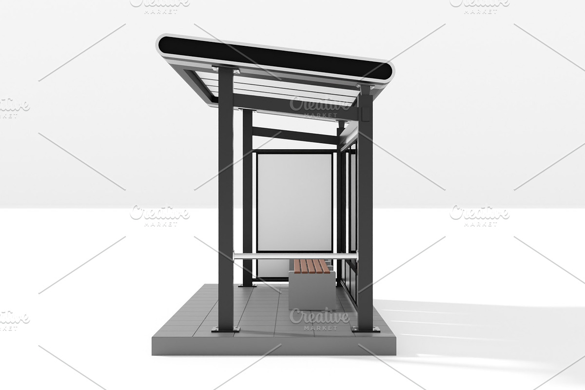 Bus Shelter 3D Model, an Architecture 3D Model by mrfauzi (Photo 5 of 12)