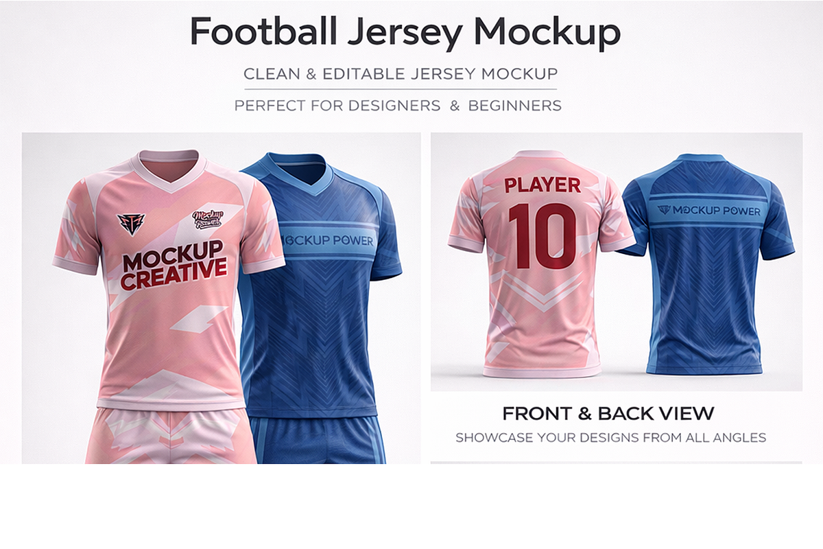 Complete Football Jersey Mockup, a Shirt Mockup by Mockup Power (Photo 8 of 17)
