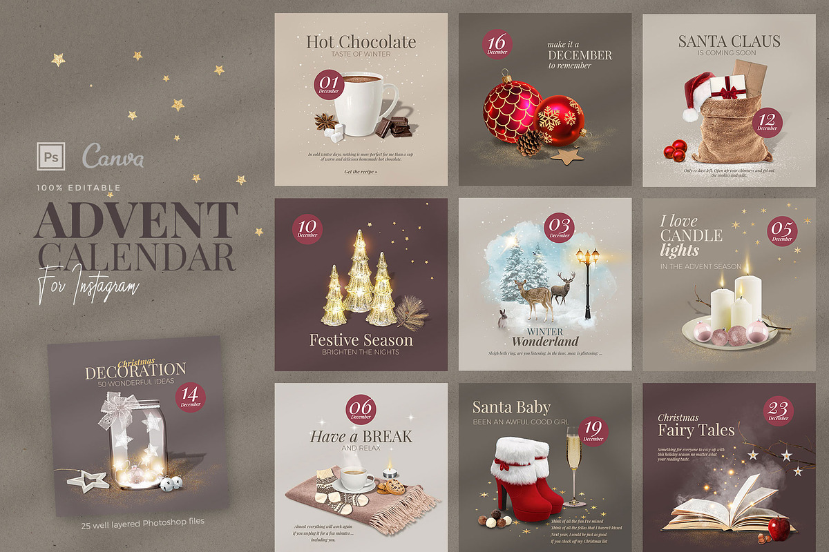 Advent Calendar Instagram, a Social Media Template by Imagination Area (Photo 1 of 5)