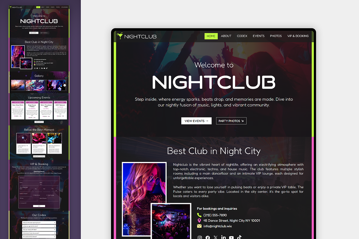 Nightclub Wix Studio Website, a Templates & Theme by Kitteeh (Photo 10 of 10)