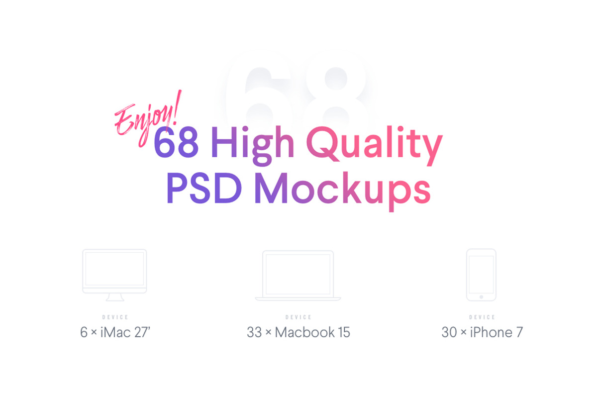 68 MOCKUPS Bundle -86% OFF, an iPhone Mockup by Pierre Borodin (Photo 2 of 2)