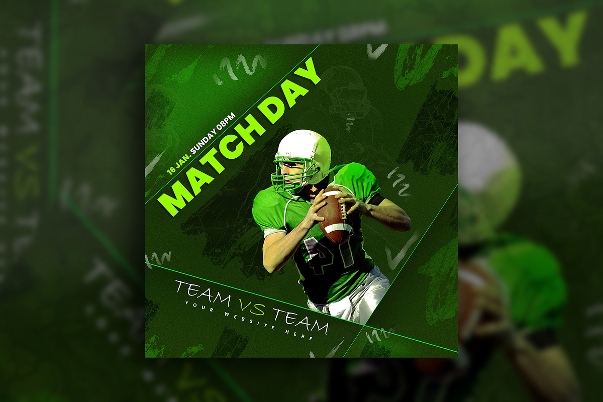 Match day social media flyers, a Social Media Template by Tanmoy Topu (Photo 3 of 11)