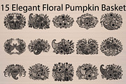 Elegant Floral Pumpkin Cornucopia, an Object Graphic by Gfx_Store (Thumbnail 1 of 16)
