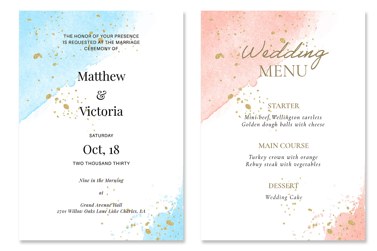 Dreamy Watercolor with Gold, an Illustration by Gallery House (Photo 2 of 4)