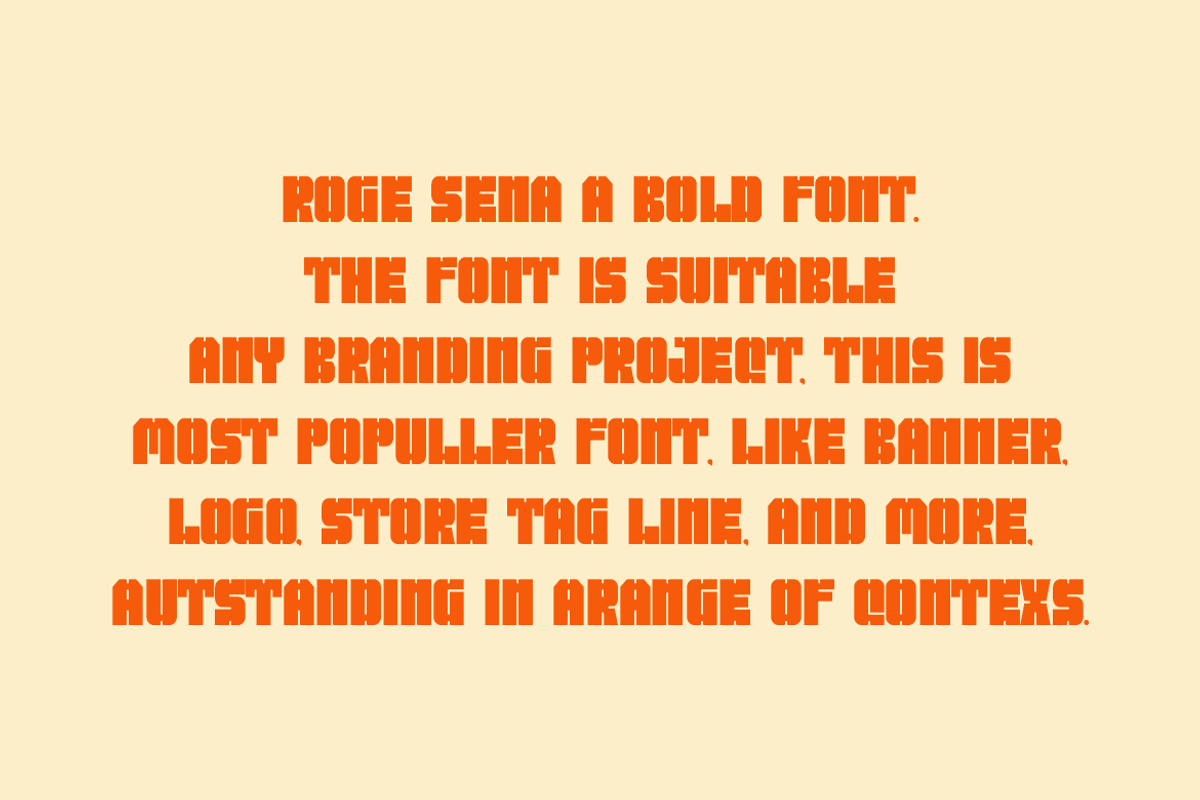 Roge Sena - Bold Sans Font, a Sans Serif Font by QR Design Studio (Photo 3 of 9)