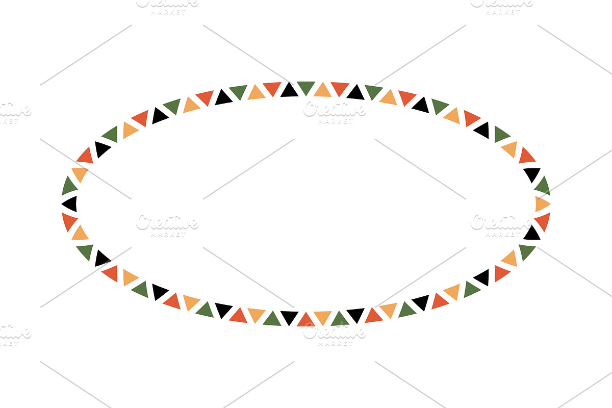 African Mexican Ethnic Motif Frame, a Decorative Illustration by Elena Pimukova (Photo 5 of 7)