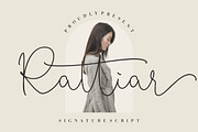 Rattiar Signature Script, a Script Font by Creatype Studio (Thumbnail 1 of 9)