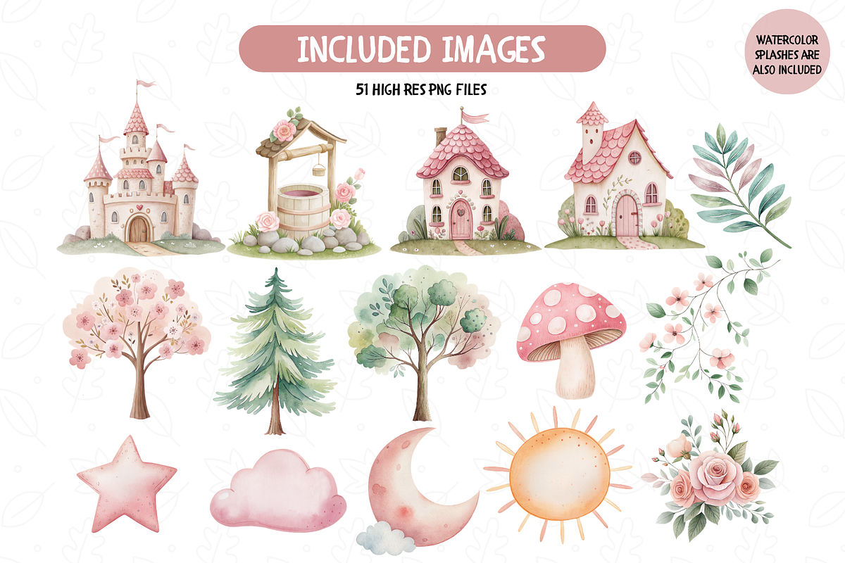 Watercolor Garden Fairies Clipart, a Decorative Illustration by TatiMockup (Photo 4 of 5)