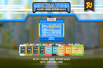 Mechatoon Game UI Art Pack