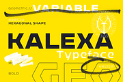 Kalexa Hexagon Geometric Font, a Sans Serif Font by YockMercado (Thumbnail 1 of 5)