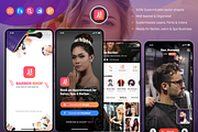 Barber Haircut, Salon & Beauty UI KI, an App Template by UX Design Master (Thumbnail 3 of 14)