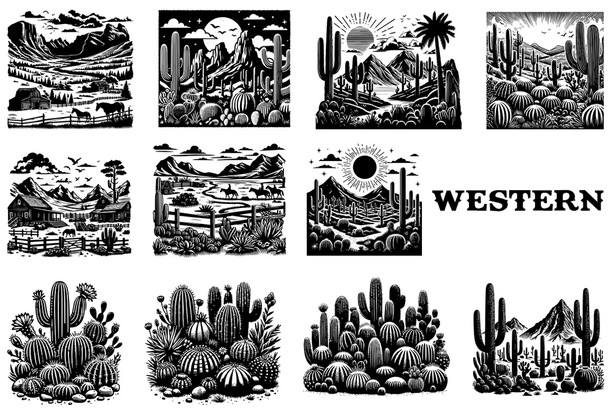 Western vector clipart, a Graphic by FITALARTSNEDIGI (Photo 4 of 9)
