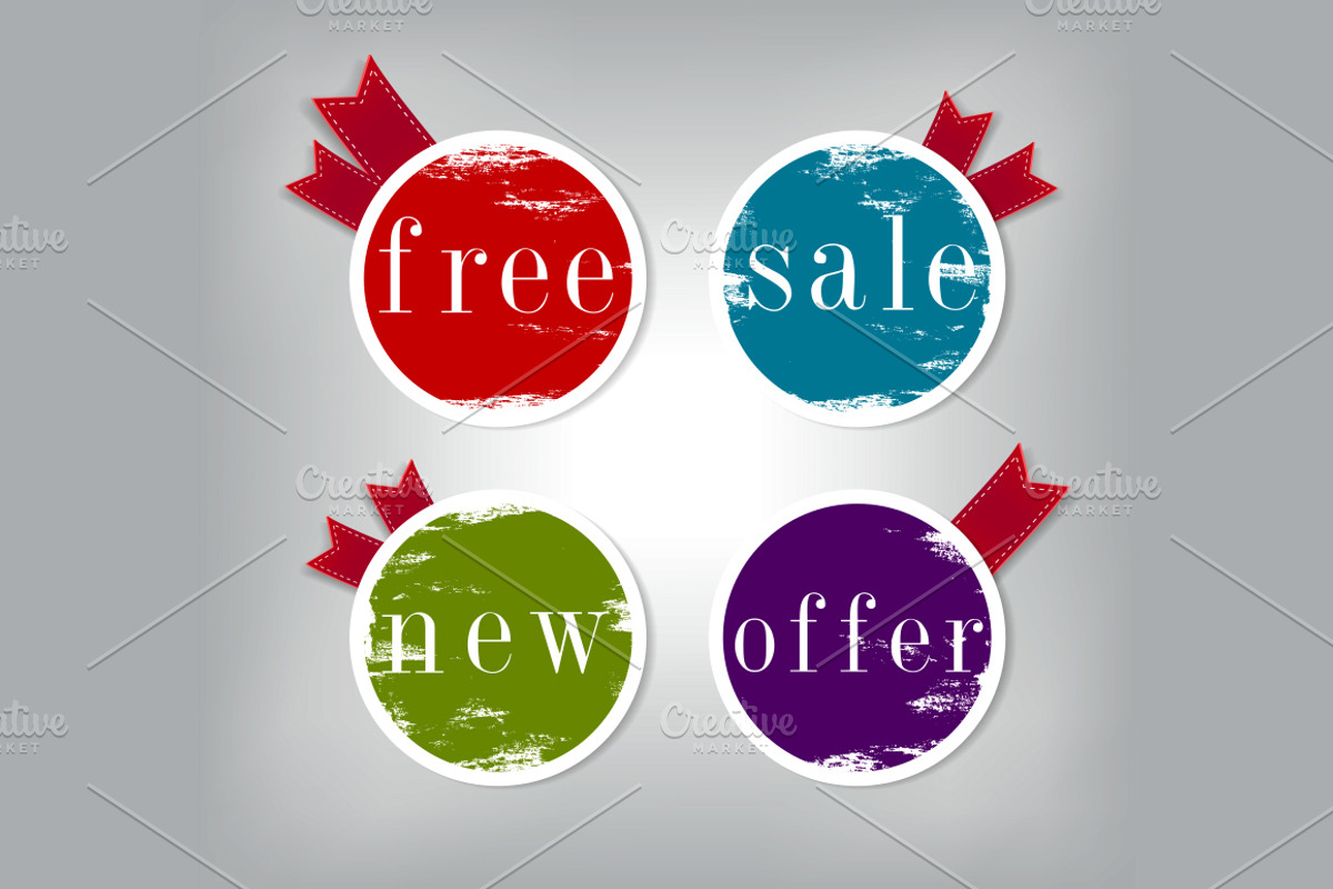 Vector buttons and tags collection, a Templates & Theme by lissius (Photo 6 of 7)