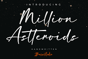 Million Astteroids Handwritten Font, a Script Font by Basnistudio (Thumbnail 1 of 11)